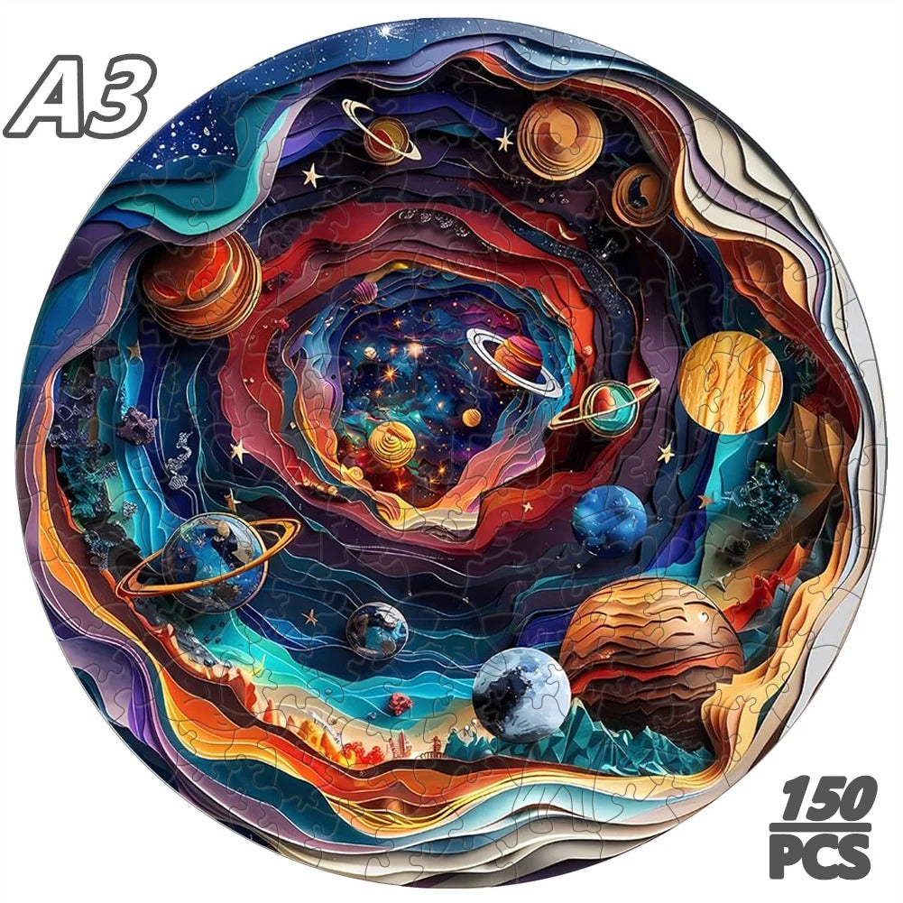 Puzzle rond univers