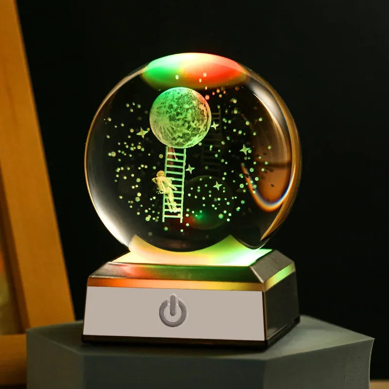 Cosmonaut Crystal Ball Night Light