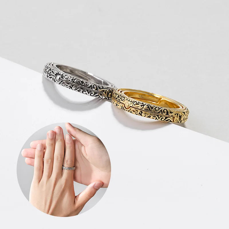 Bague sphère astronomique argenté