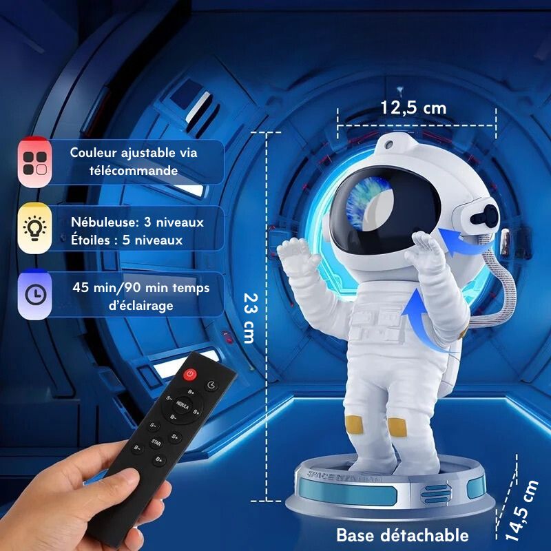 Astronaute projecteur debout
