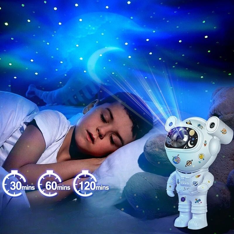 Astronaute projecteur musical avec stickers
