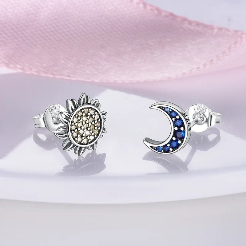 Boucles d'oreilles Lunaire et Solaire