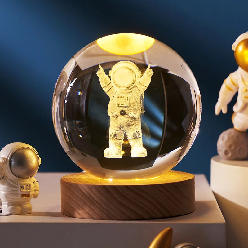 Boule de cristal - Astronaute 3D