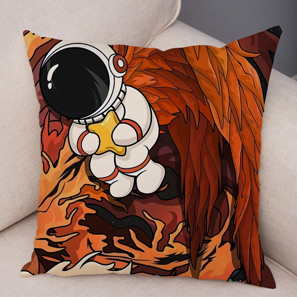 Coussin les flammes de l'espace