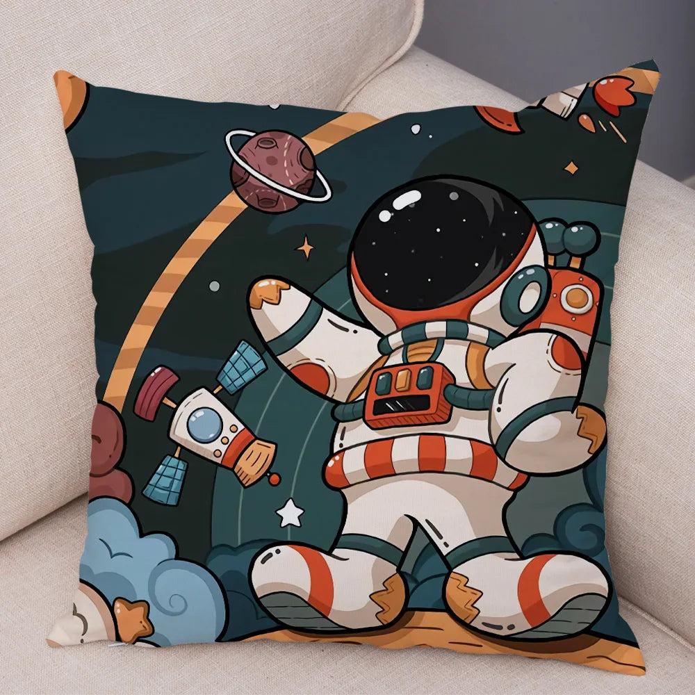 Coussin astronaute fier