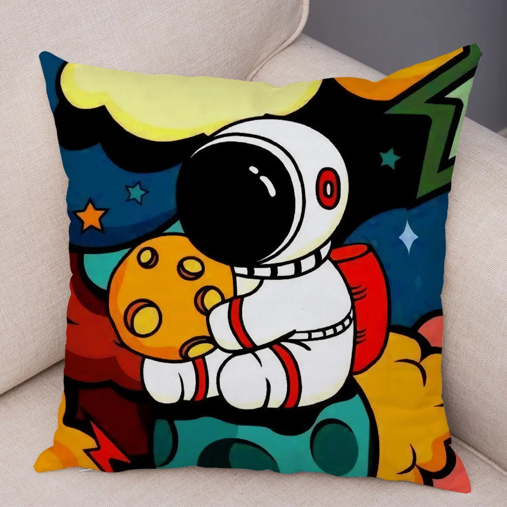 Geanimeerd astronautenkussen voor kinderen