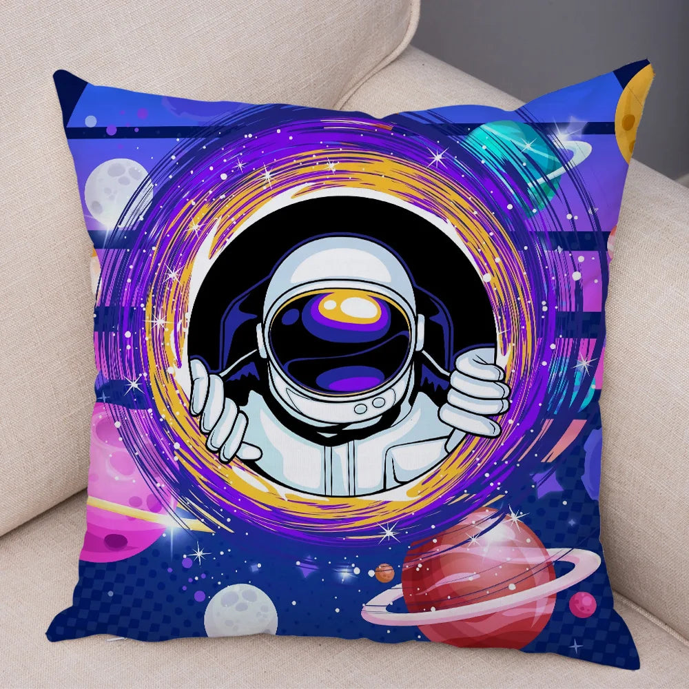 Coussin Astronaute : Vue de la fusée