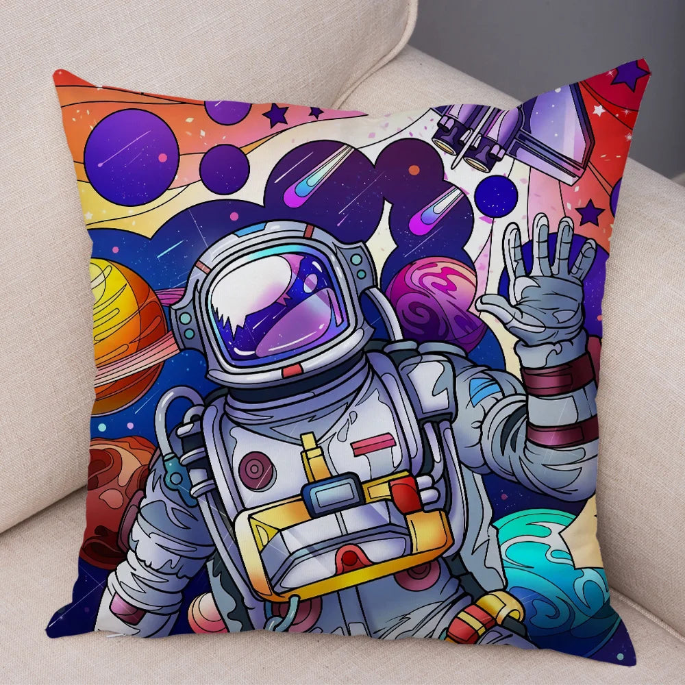 Coussin coloré astronaute