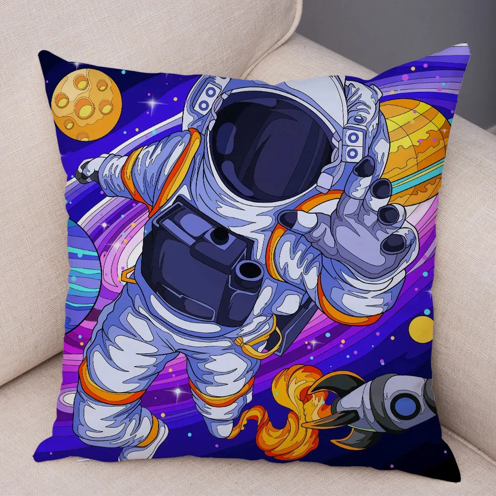 Astronaut and space discovery cushion