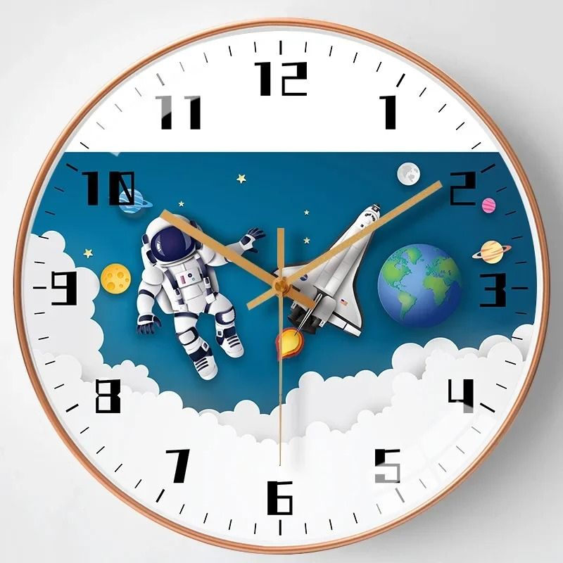 Horloge astronaute dans les nuages