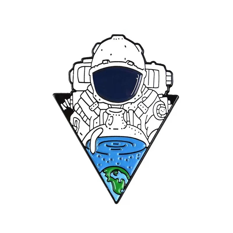 Pin's Astronaute et Terre