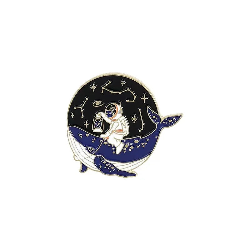 Pin's Baleine dans l'espace