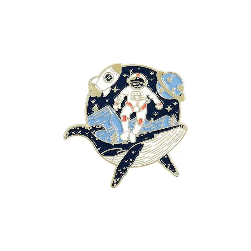 Pin's Baleine et Astronaute