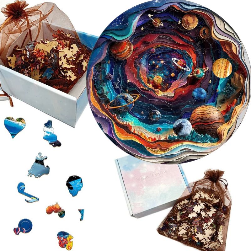Puzzle rond univers