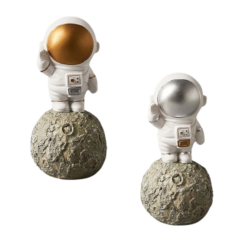 Astronaut figurines on the moon