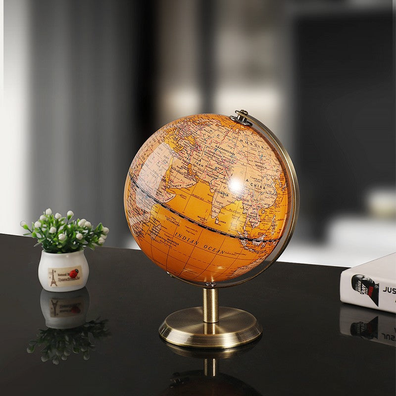 Retro bronze terrestrial globe