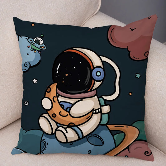 Coussin cosmonaute dans l'espace