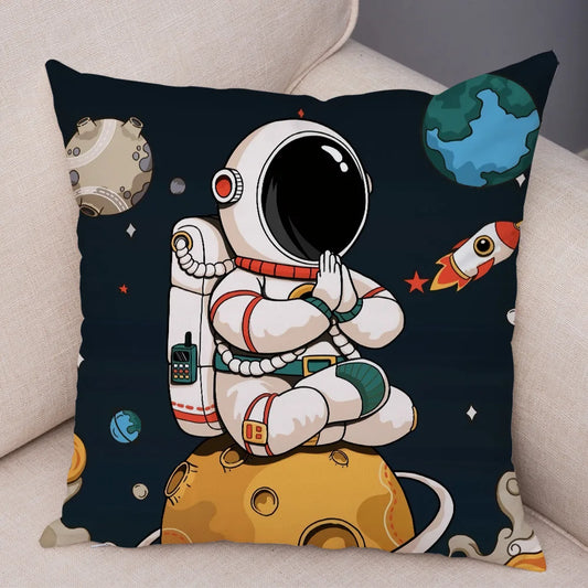 Coussin Astronaute qui médite