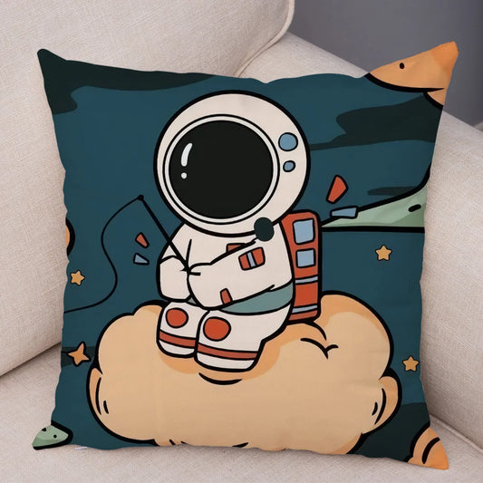 Coussin Astronaute pêche sur un nuage