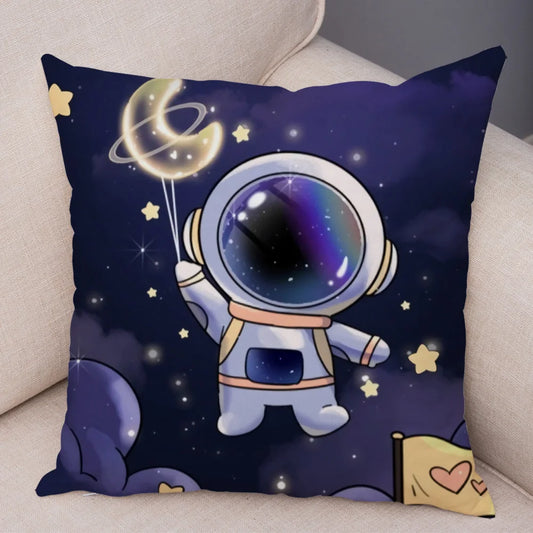 Coussin Astronaute s'envolant dans l'espace