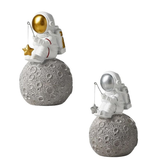 Statuette astronaute pêcheur