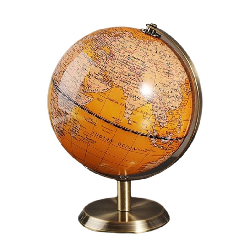 Retro bronze terrestrial globe