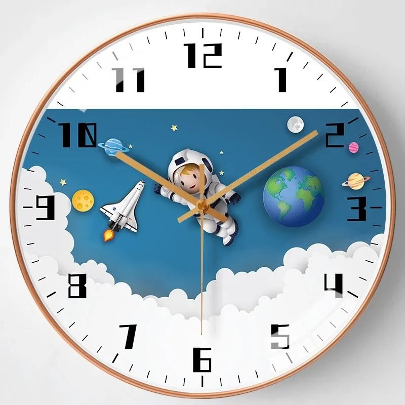 Horloge astronaute flottant dans l'espace