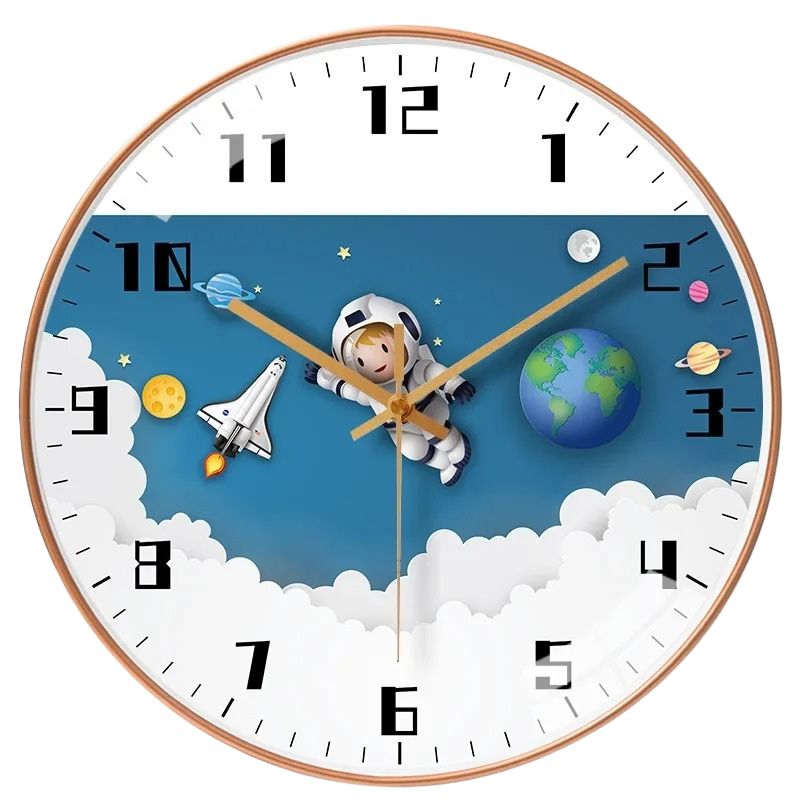 Horloge astronaute flottant dans l'espace