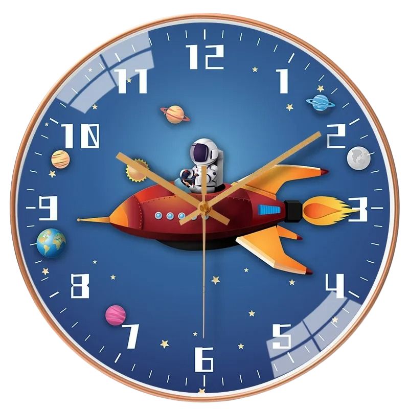 Horloge astronaute dans fusée