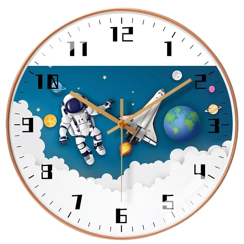 Horloge astronaute dans les nuages