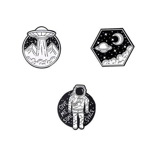 Black and White Space Pin