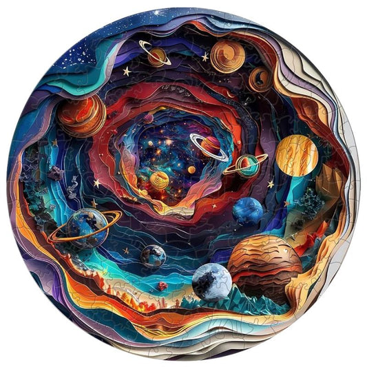 Puzzle rond univers